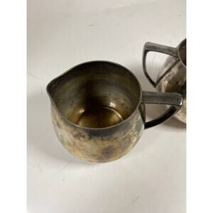 Vintage Empire Crafts Quadruple Plate Silver-Plated Creamer & Sugar Bowl Set